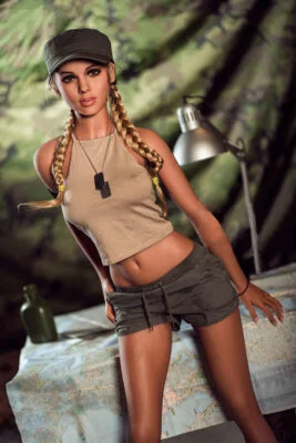 Young army girl look sex doll