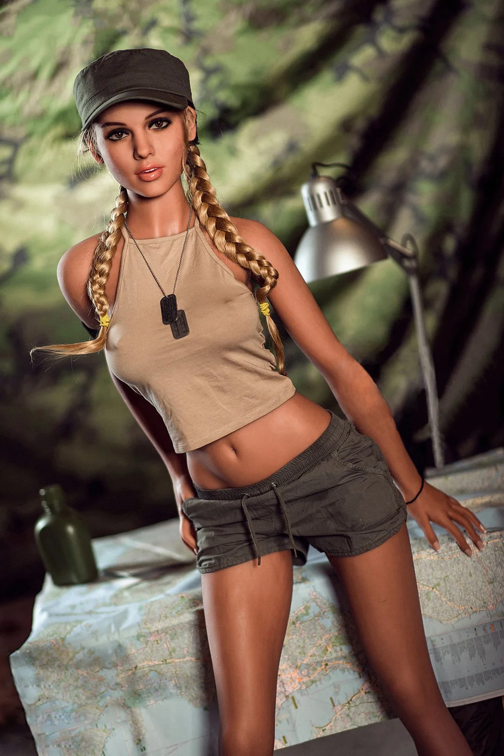 Young army girl look sex doll