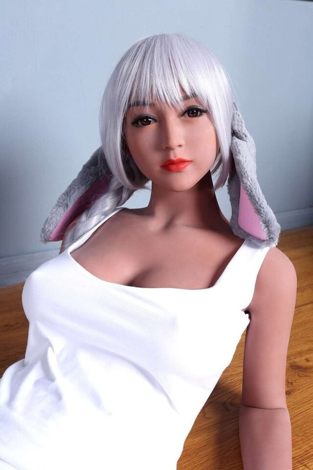 Sex doll in white clothes