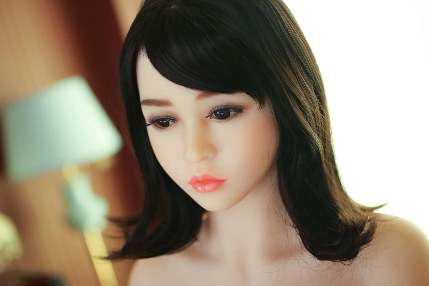 Sex doll with black short hair