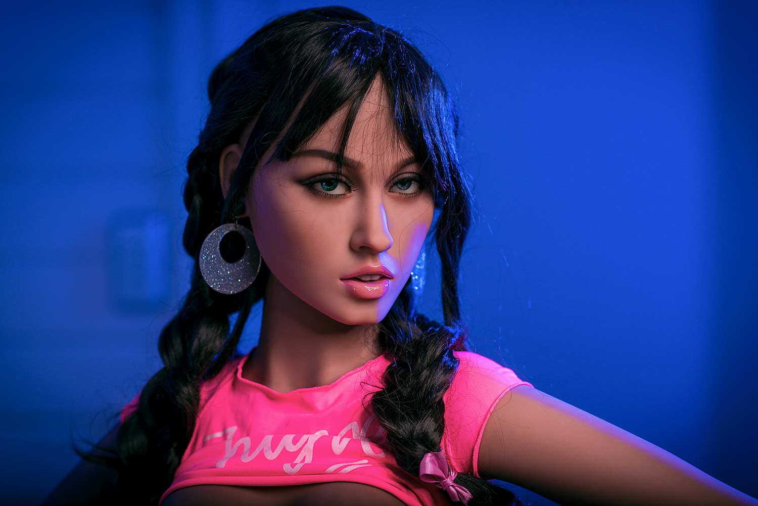 Sex doll with earrings