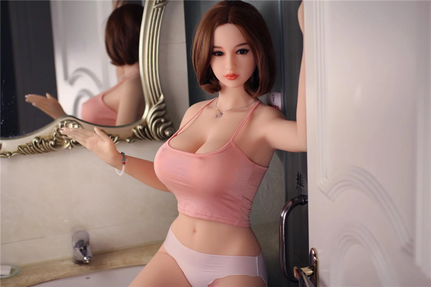 Sex doll with raised hand