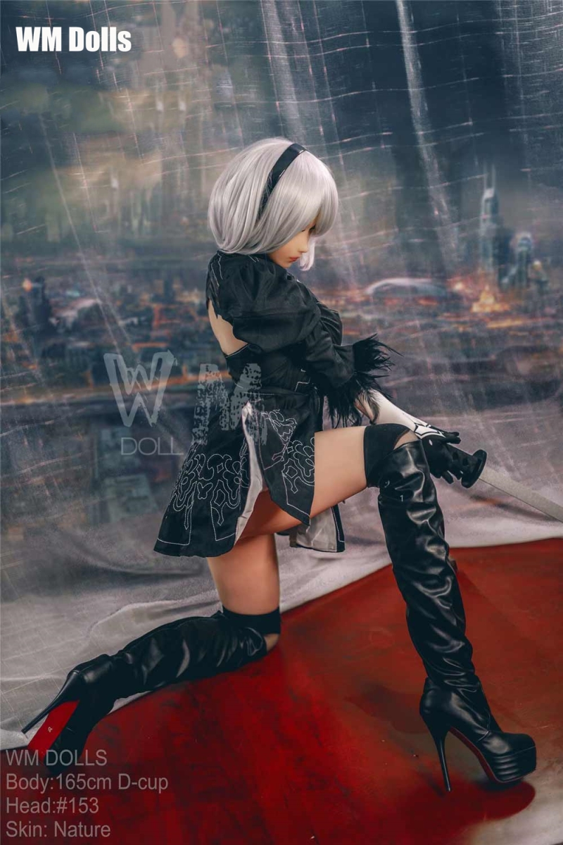 Anime Sex Doll wear balck skirt