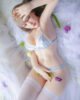 Anime sex doll holding a flower