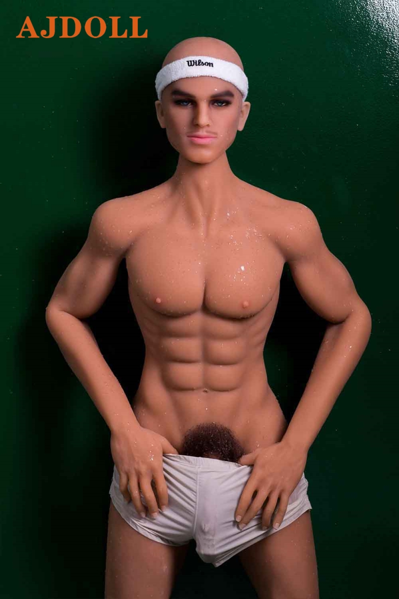 Male sex doll with hands on panties