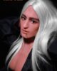 Male sex doll with white hair