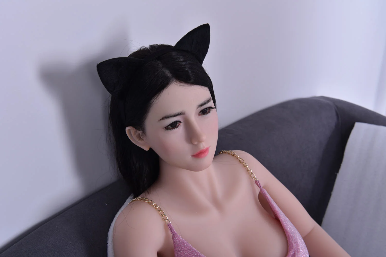 Sex doll with cat ears hair band