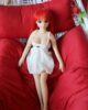 Mini sex doll with red long hair and big eyes