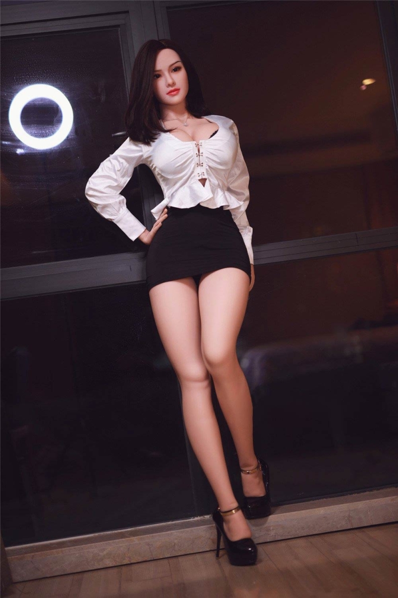 Sex doll in black high heels