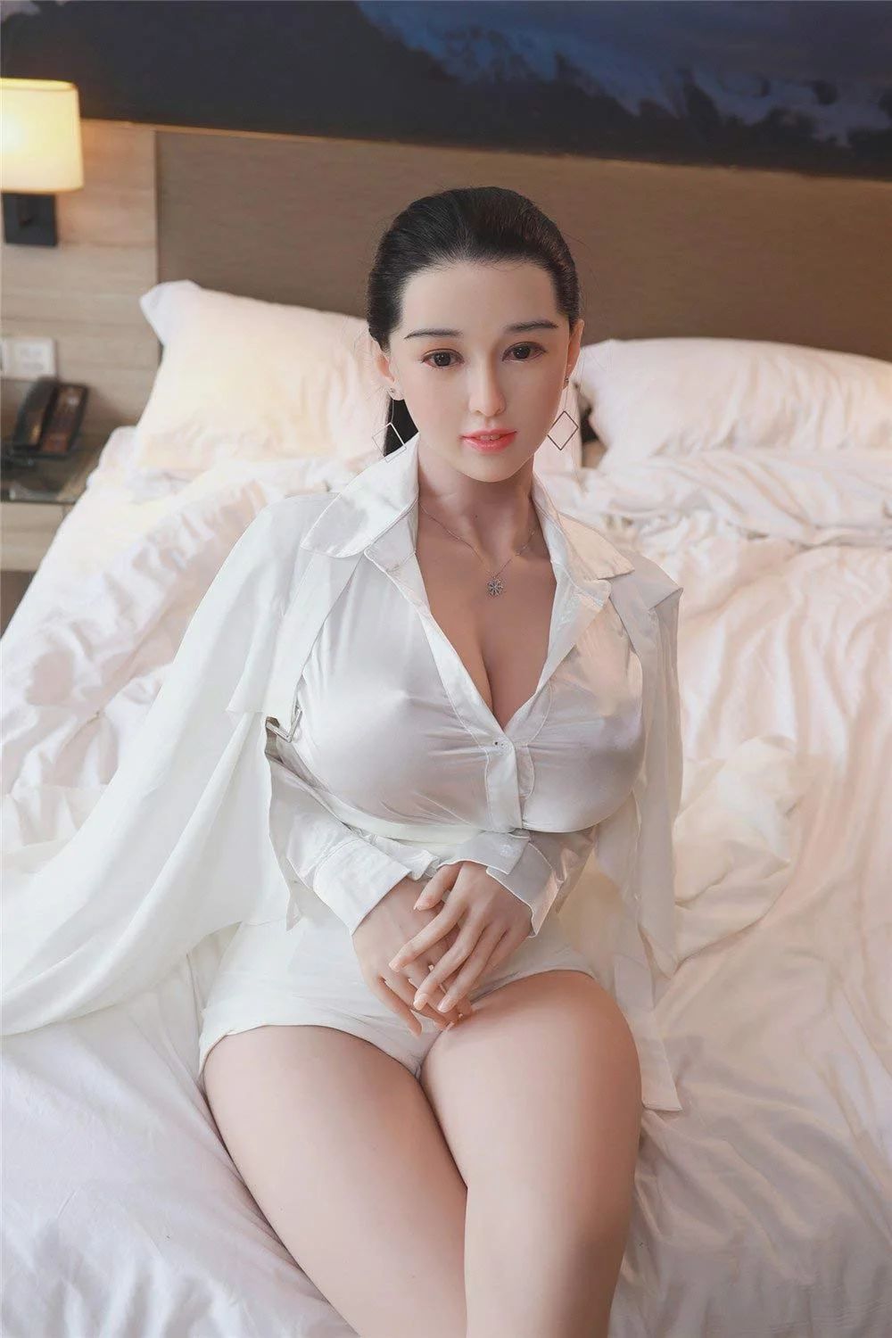 Sex doll in white shirt