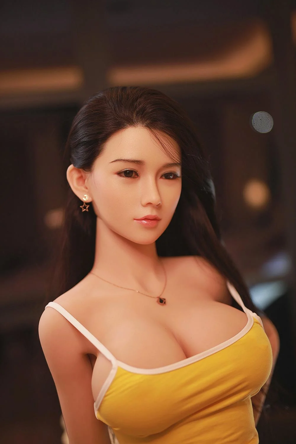 Sex doll with earrings