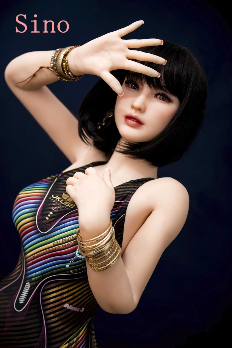 Silicone sex doll with hands on chest
