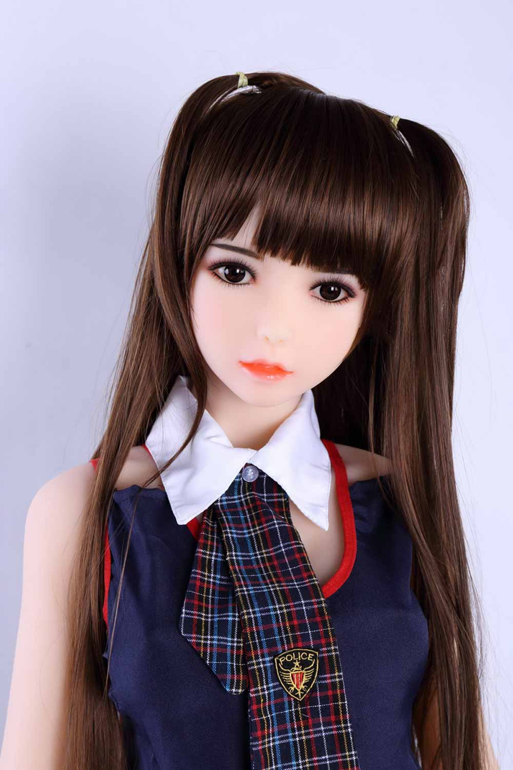Mini sex doll in short-sleeved school uniform