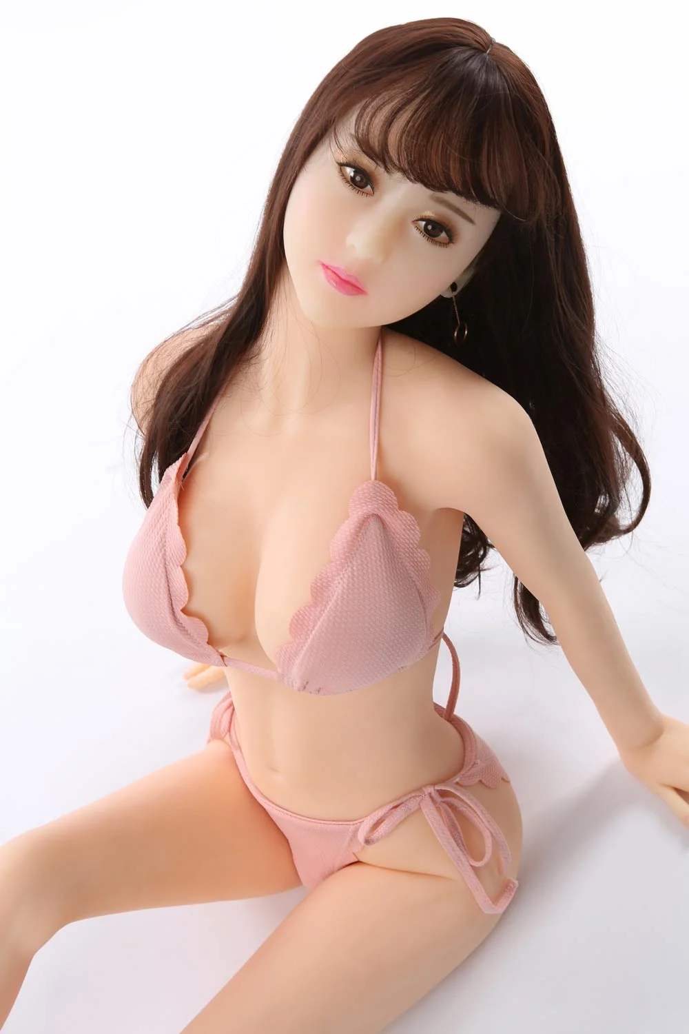 Mini sex doll with pink lips