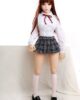 Mini sex doll with pleated skirt