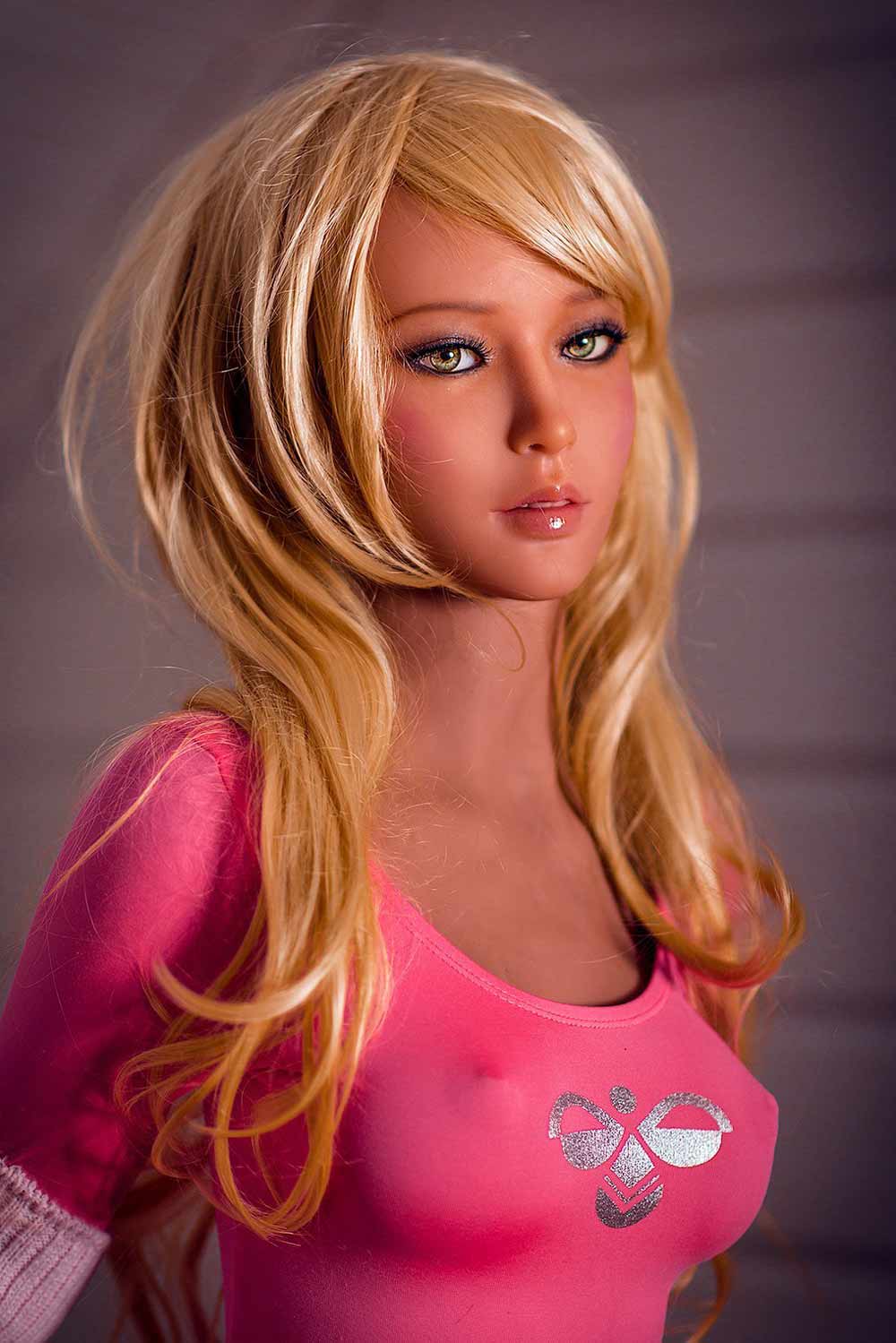 Sex doll in pink top