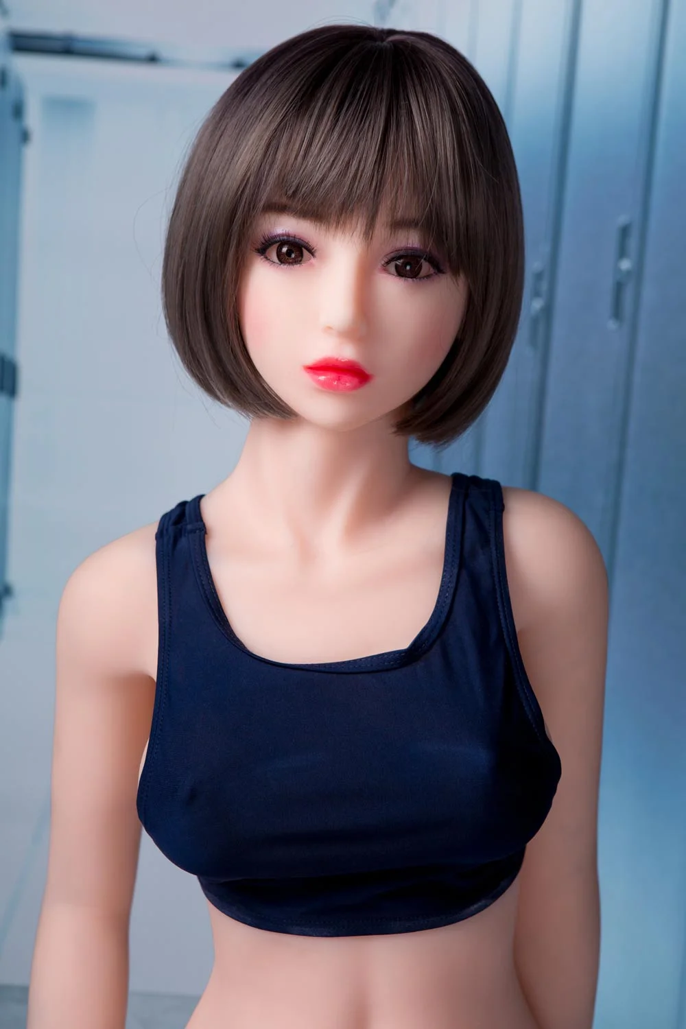 Sex doll with red lips
