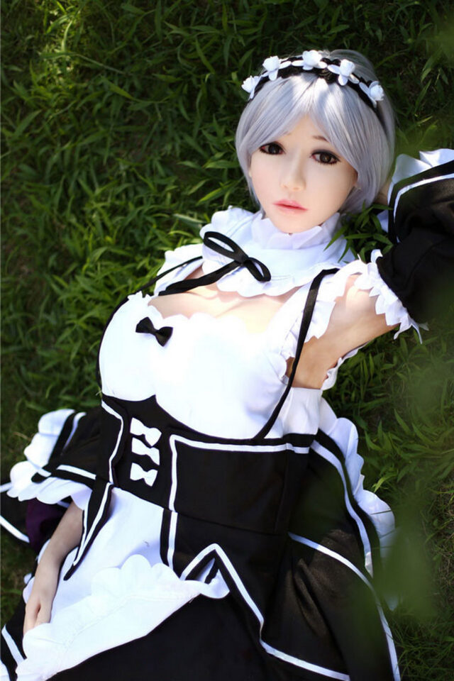 Anime sex doll in maid costume