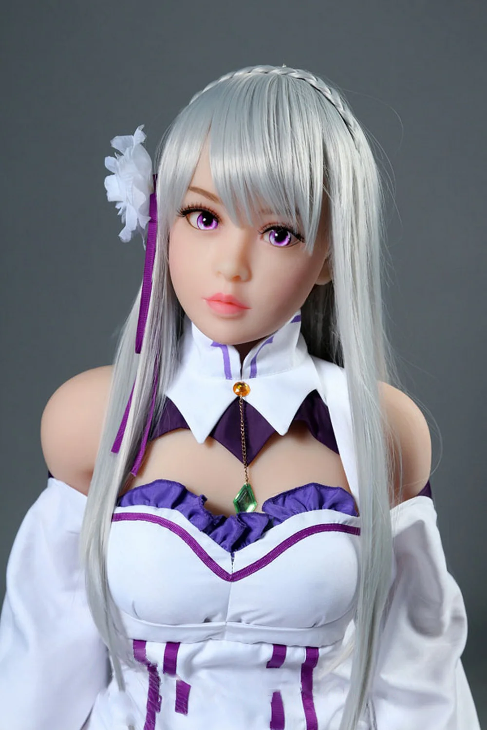 Anime sex doll in purple clothes
