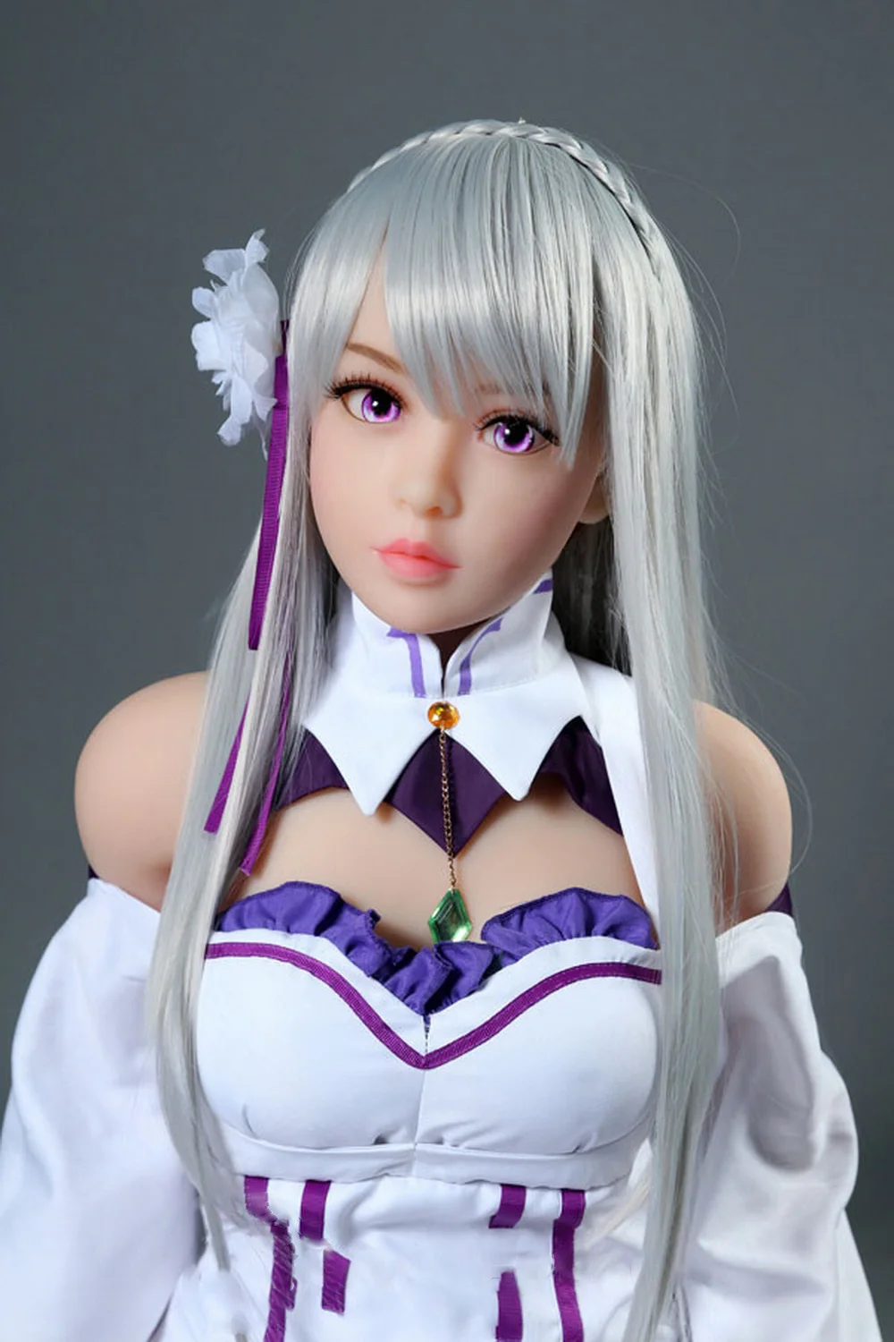 2021 New Japanese Life Size Anime Sex Doll- Louann Anime sex doll in purple clothes