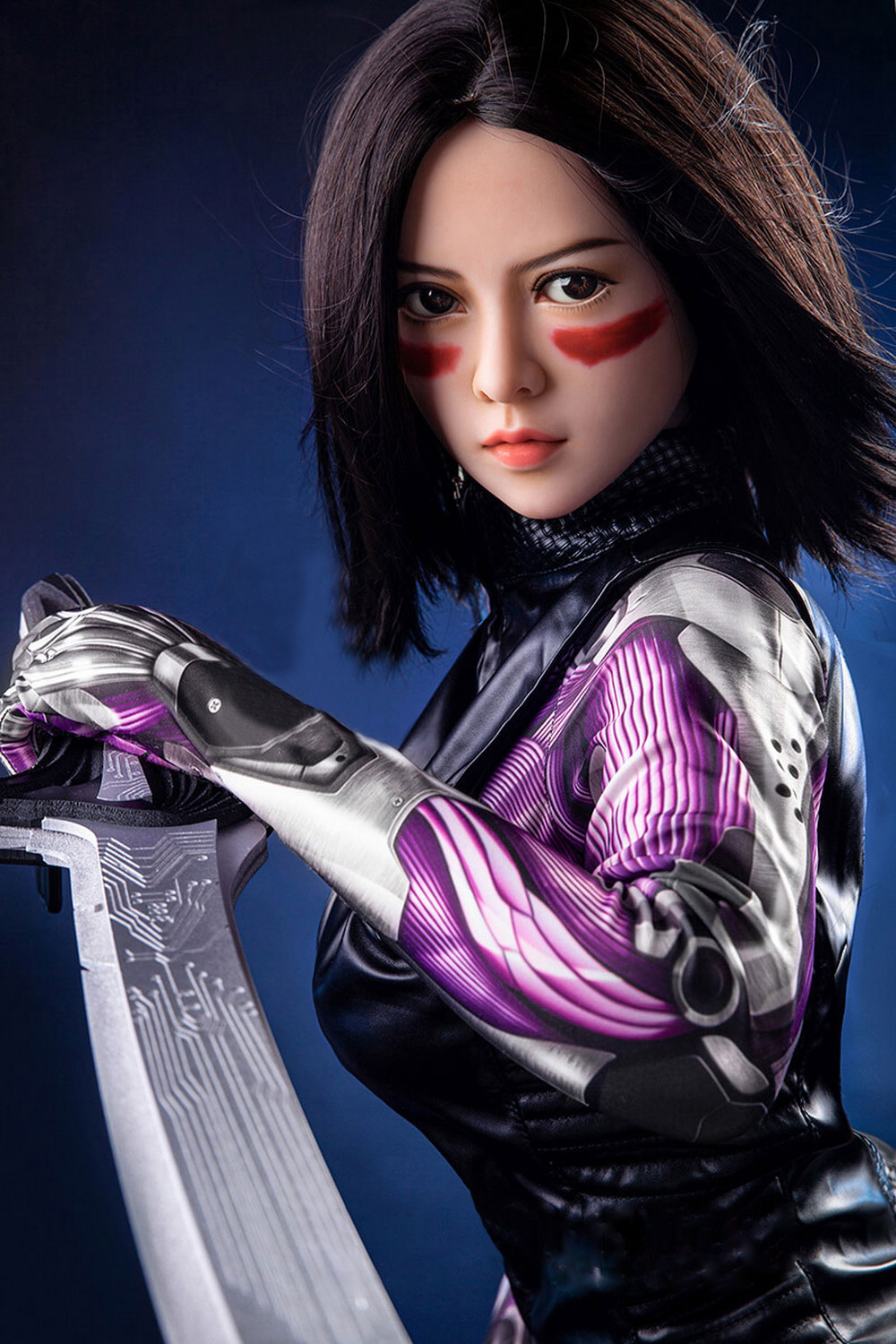 Anime sex doll with big black eyes