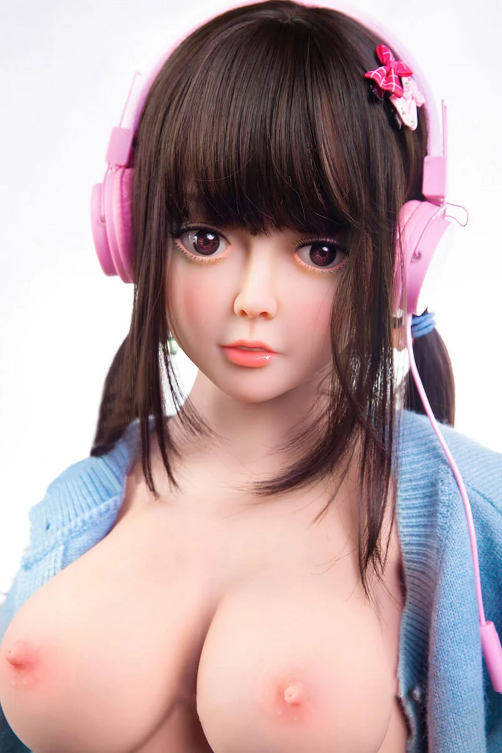 Anime sex doll with headphones