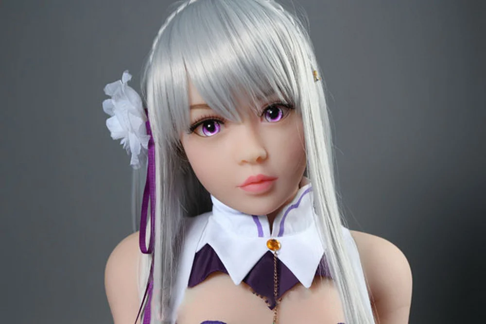 2021 New Japanese Life Size Anime Sex Doll- Louann Anime sex doll with white long hair