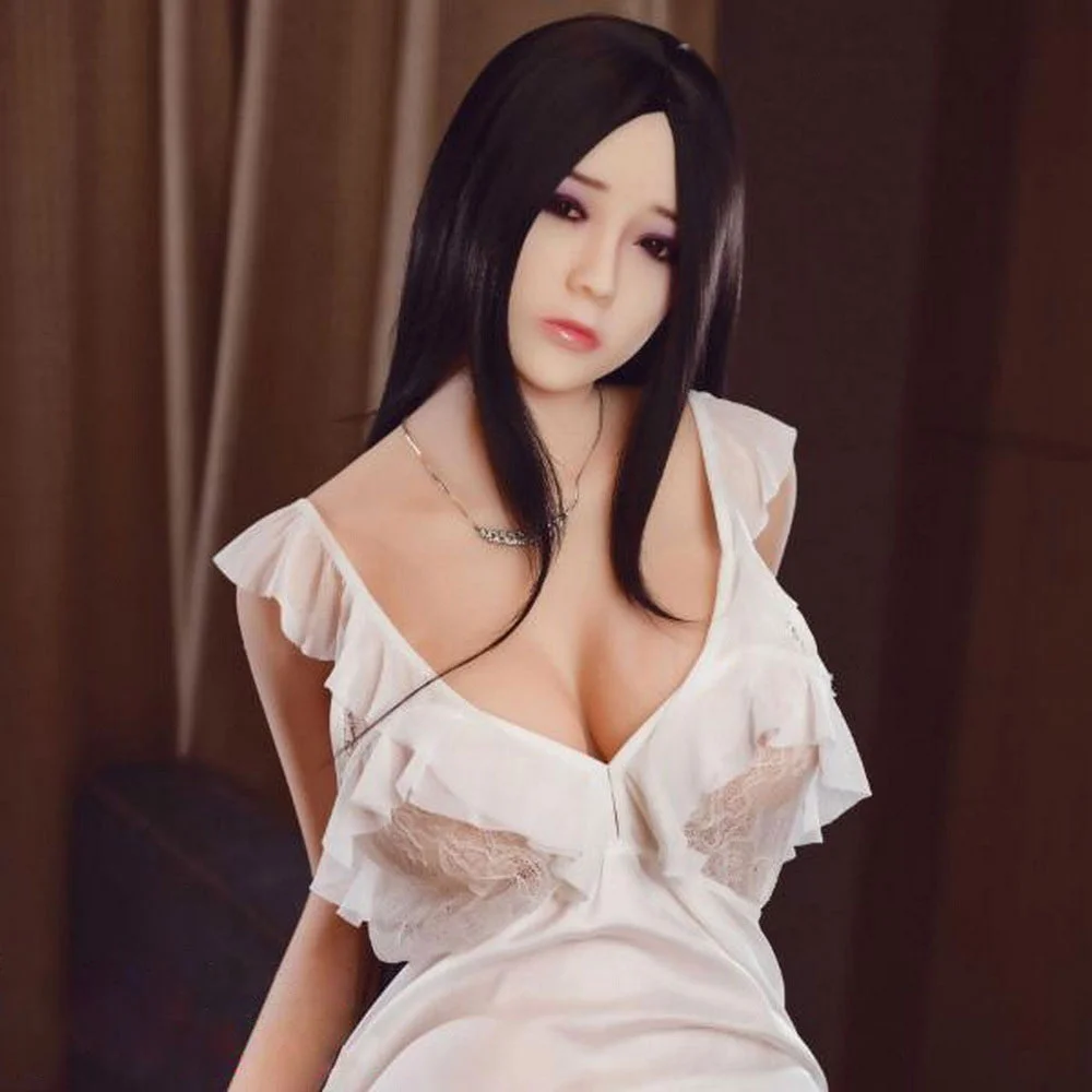BBW sex doll in white lace dress