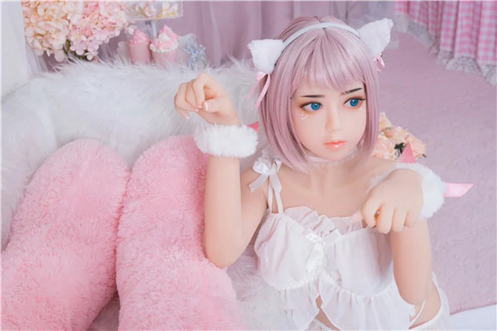 Blue-eyed anime sex doll