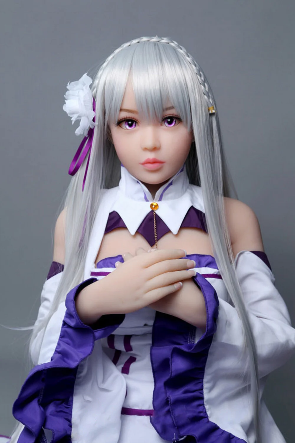2021 New Japanese Life Size Anime Sex Doll- Louann Sex doll with hands on chest