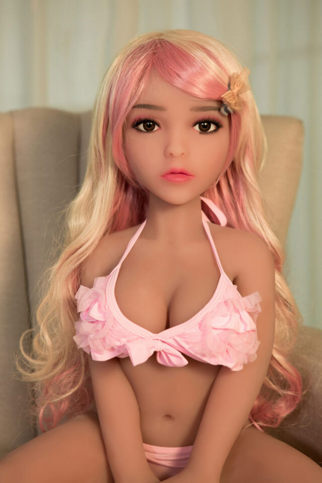 Cheap Lifelike Skiny Pink Hair TPE Sex Doll