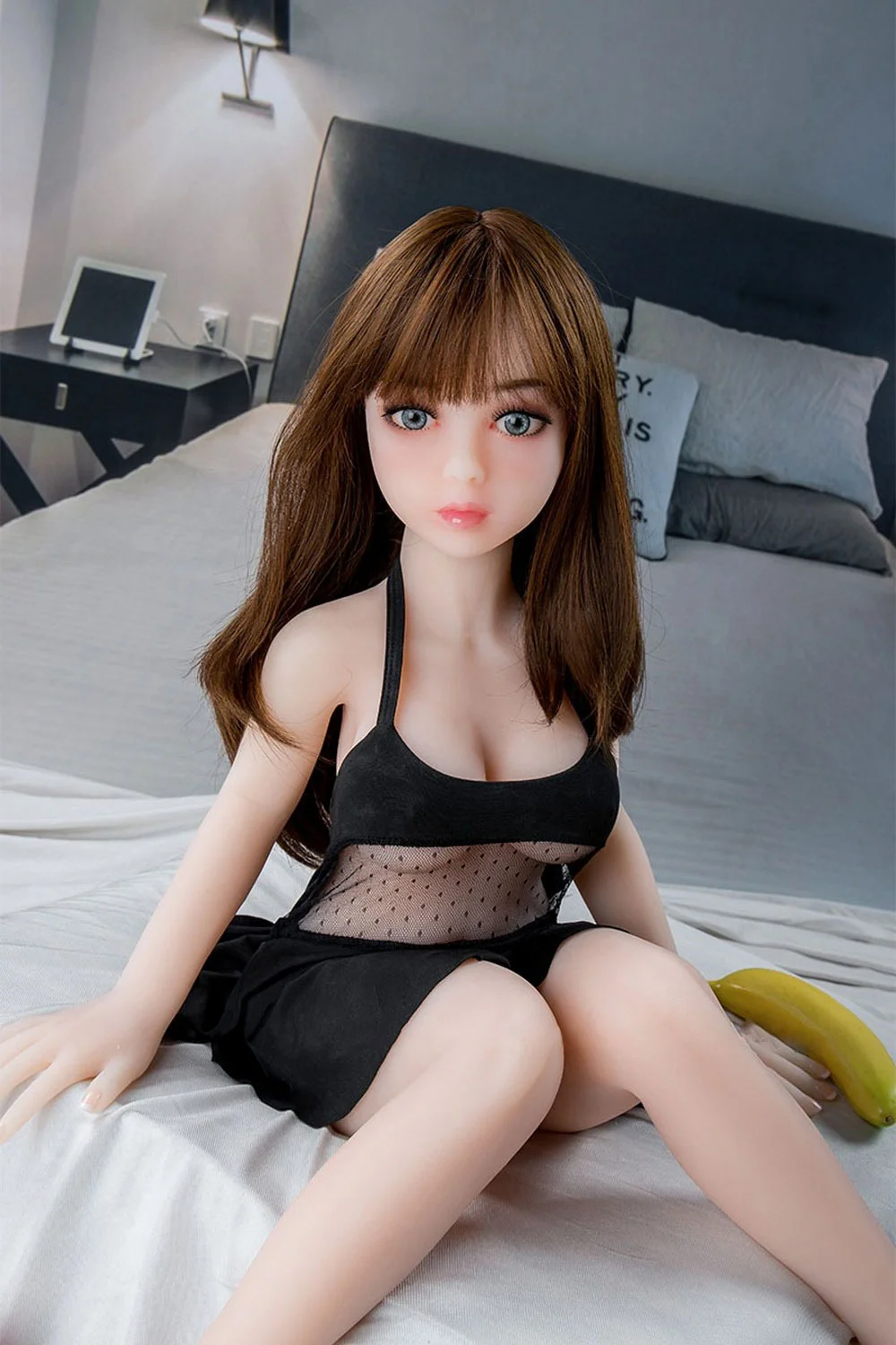 Mini sex doll in black clothes