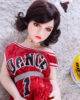 Mini sex doll with a small hat on the head