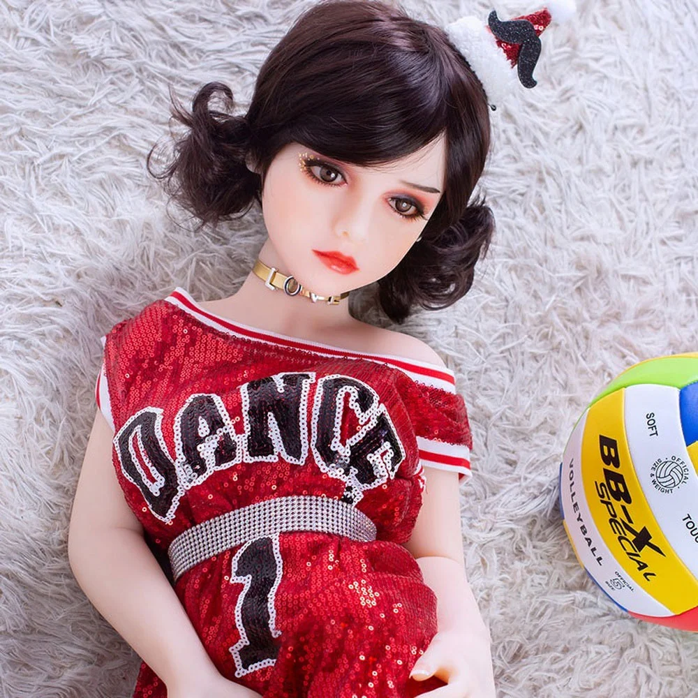 Mini sex doll with a small hat on the head