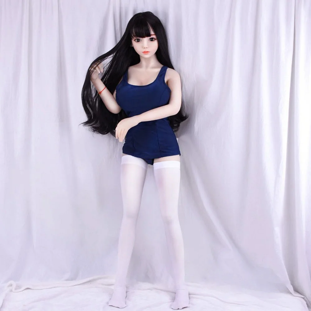 Mini sex doll with hands on abdomen