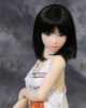 Mini sex doll with one hand on the chest