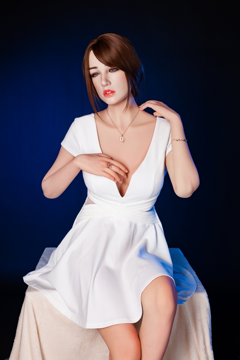 Silicone sex doll with hand on shoulder